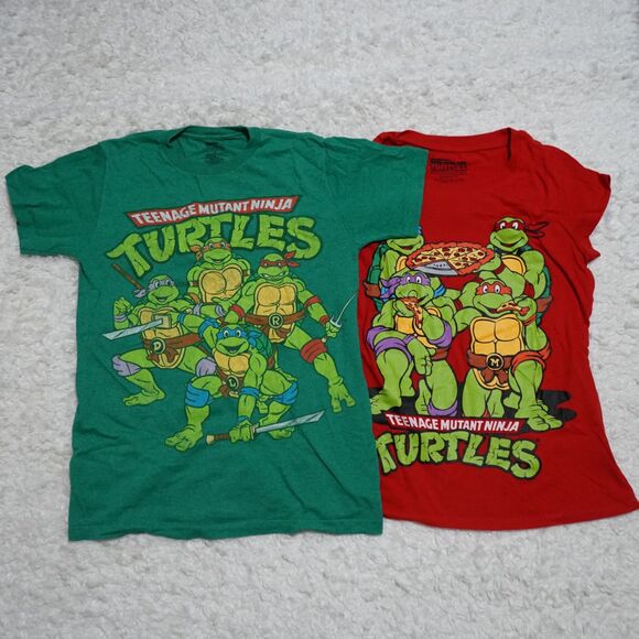 Bundle Teenage Mutant Ninja Turtles Tees S in Mens & XL in Girls (S in Women's) - Picture 1 of 12